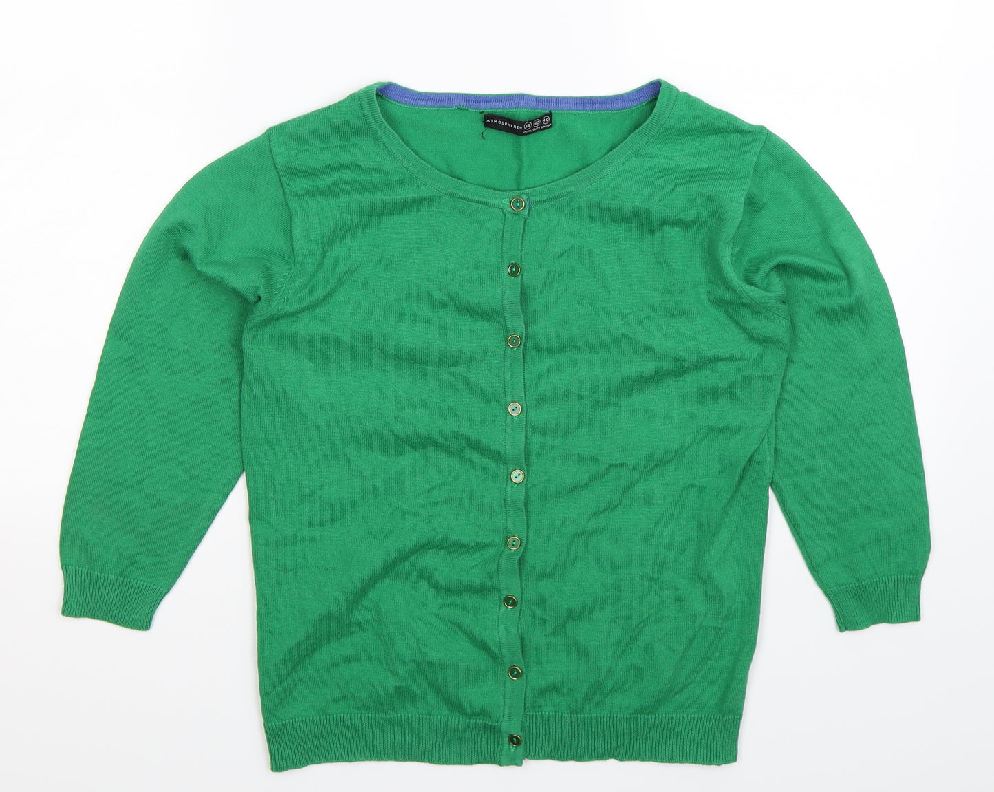 Atmosphere Womens Green  Knit Cardigan Jumper Size 14