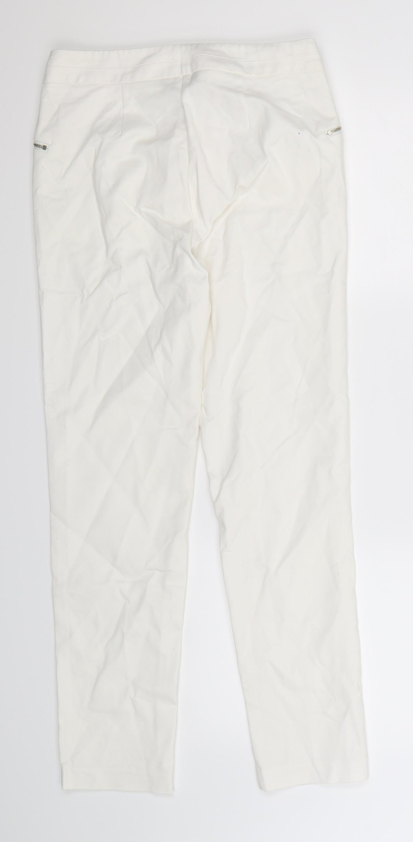 F&F Womens White   Trousers  Size 6 L27 in