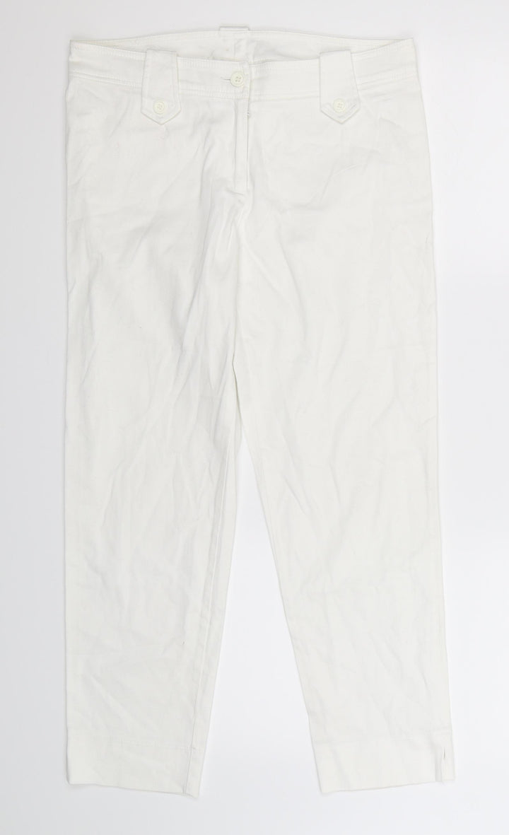 Libra Womens White Trousers Size 12 L26 in