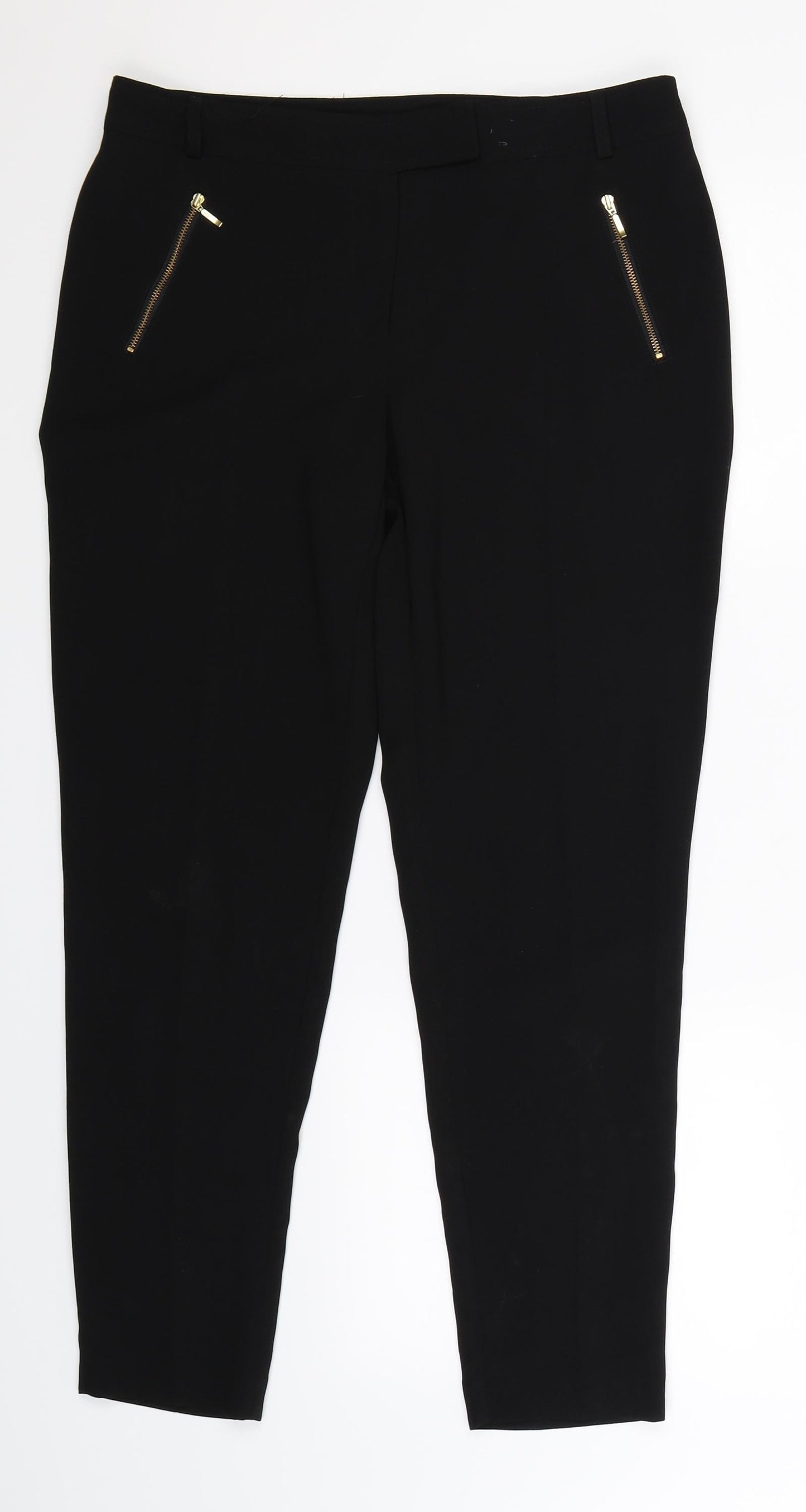 NEXT Womens Black   Trousers  Size 10 L27 in