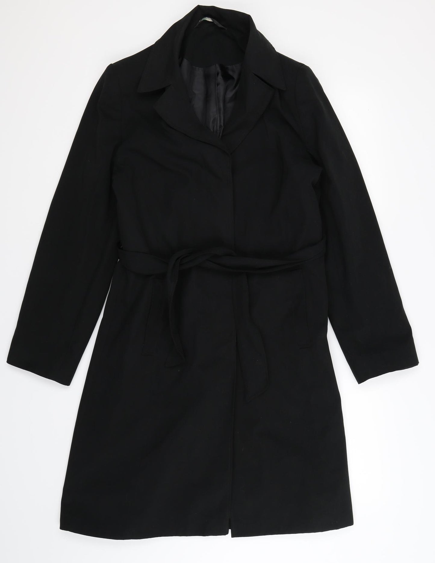 BHS Womens Black   Overcoat Coat Size 10