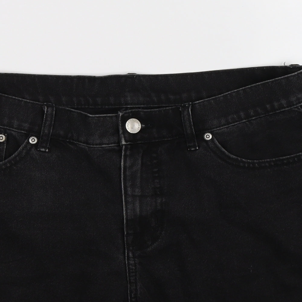 Cheap Monday Mens Black  Denim Bermuda Shorts Size 29