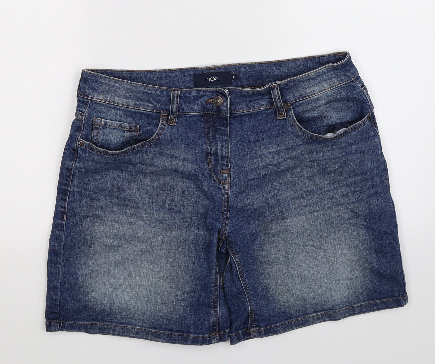 NEXT Womens Blue  Denim Bermuda Shorts Size 14