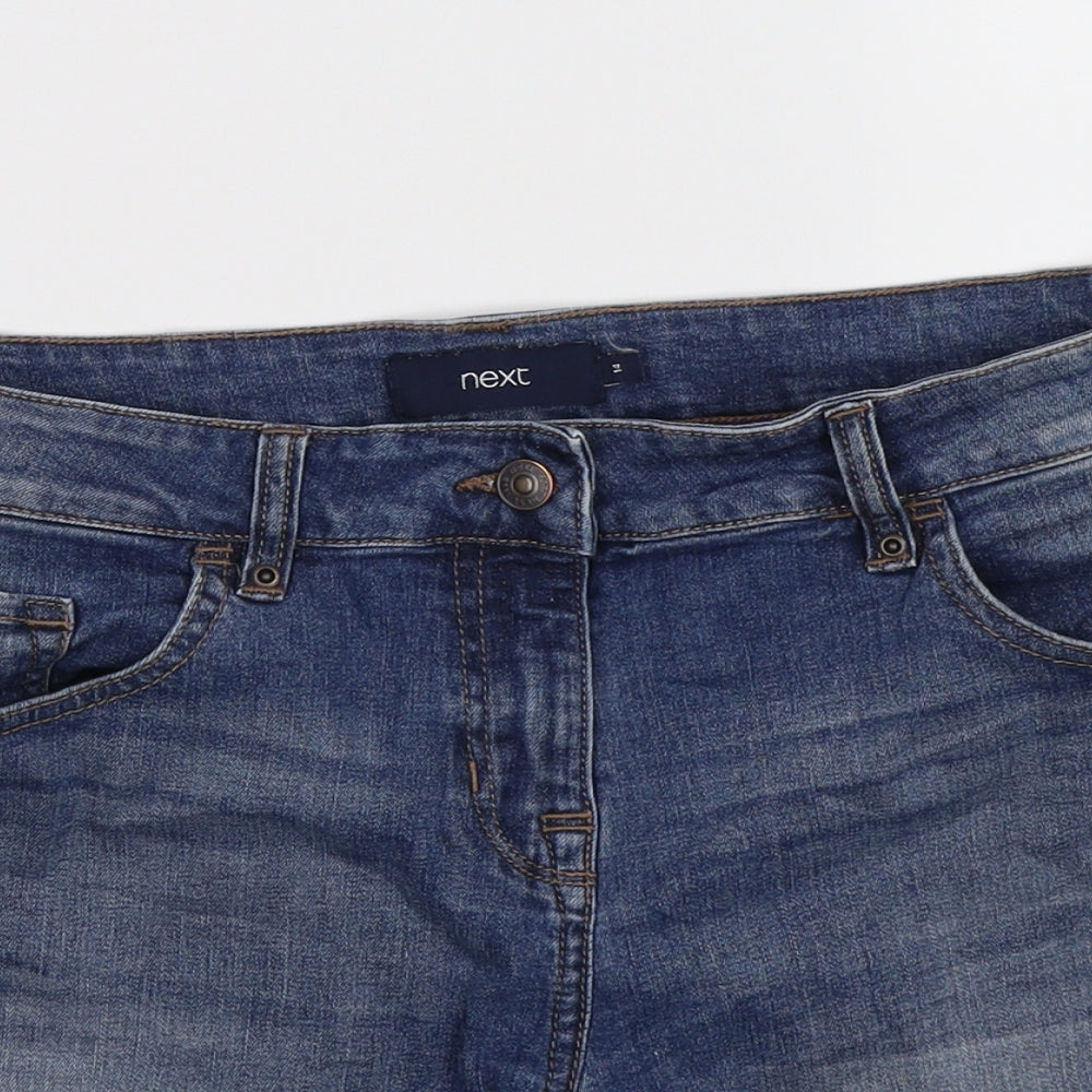 NEXT Womens Blue  Denim Bermuda Shorts Size 14