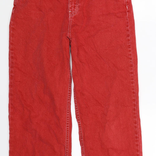 Zara Womens Red  Denim Cropped Jeans Size 8 L24 in