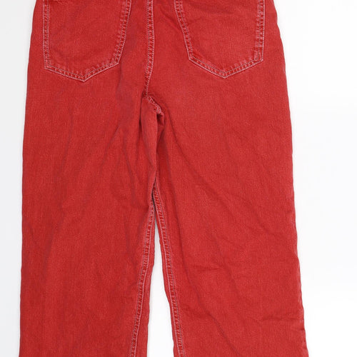 Zara Womens Red  Denim Cropped Jeans Size 8 L24 in