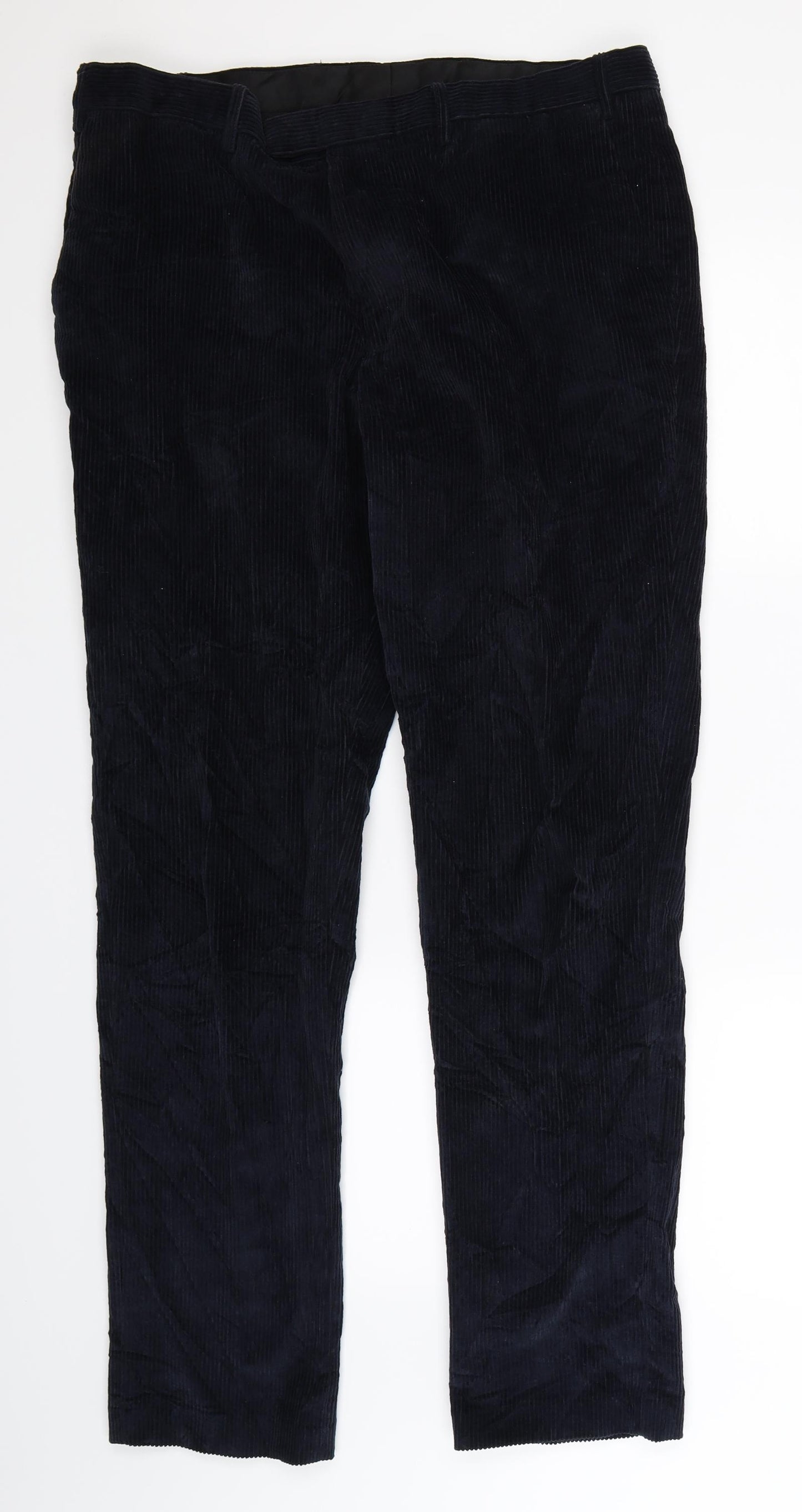 Kin Mens Blue  Corduroy Trousers  Size 36 L33 in