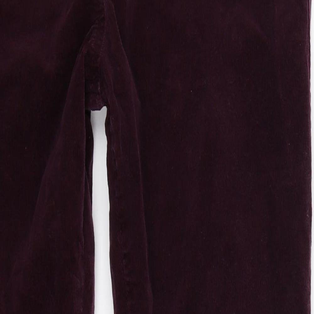 M&Co Womens Brown  Corduroy Trousers  Size 14 L29 in