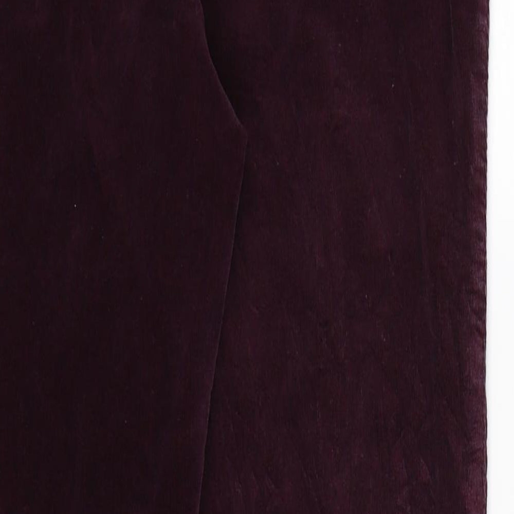 M&Co Womens Brown  Corduroy Trousers  Size 14 L29 in