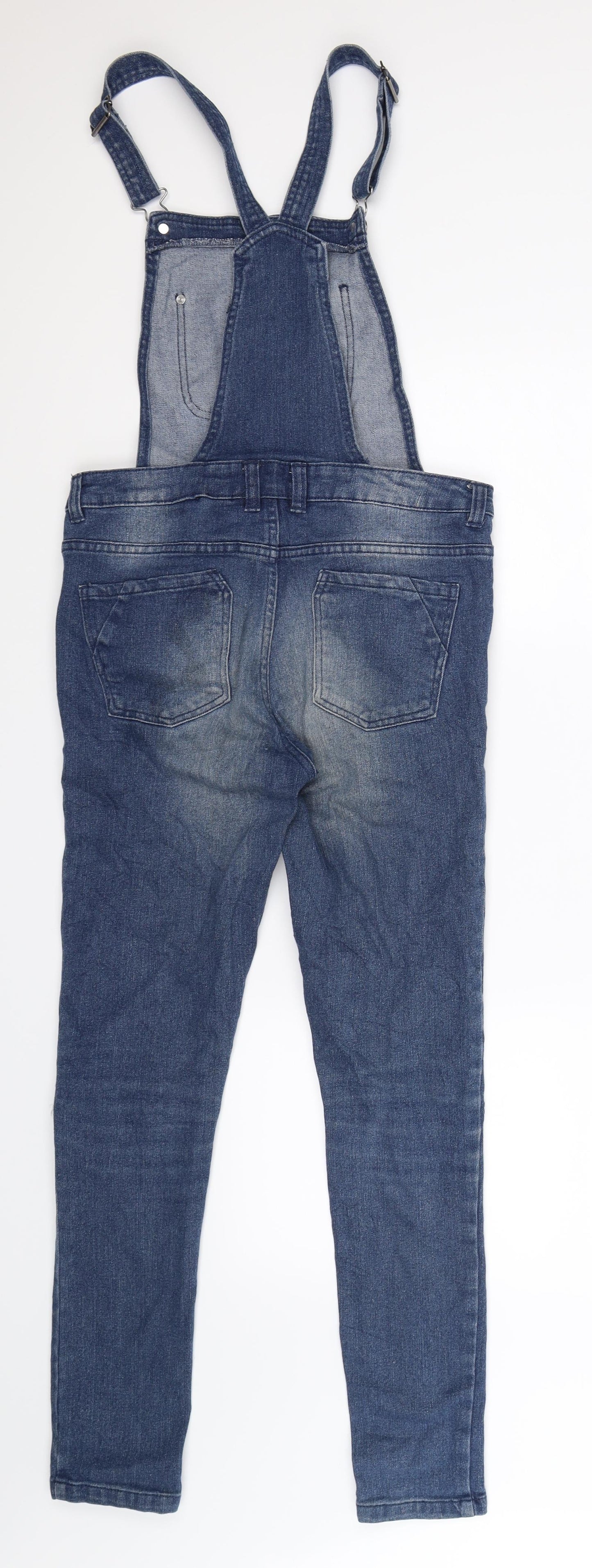Pepperts Girls Blue  Denim Dungaree One-Piece Size 12-13 Years