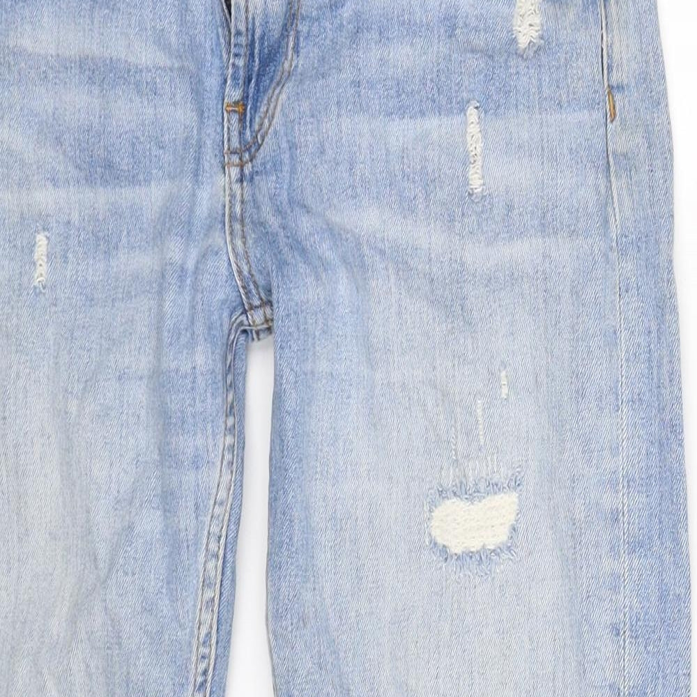 Zara Womens Blue  Denim Cropped Jeans Size 8 L24 in