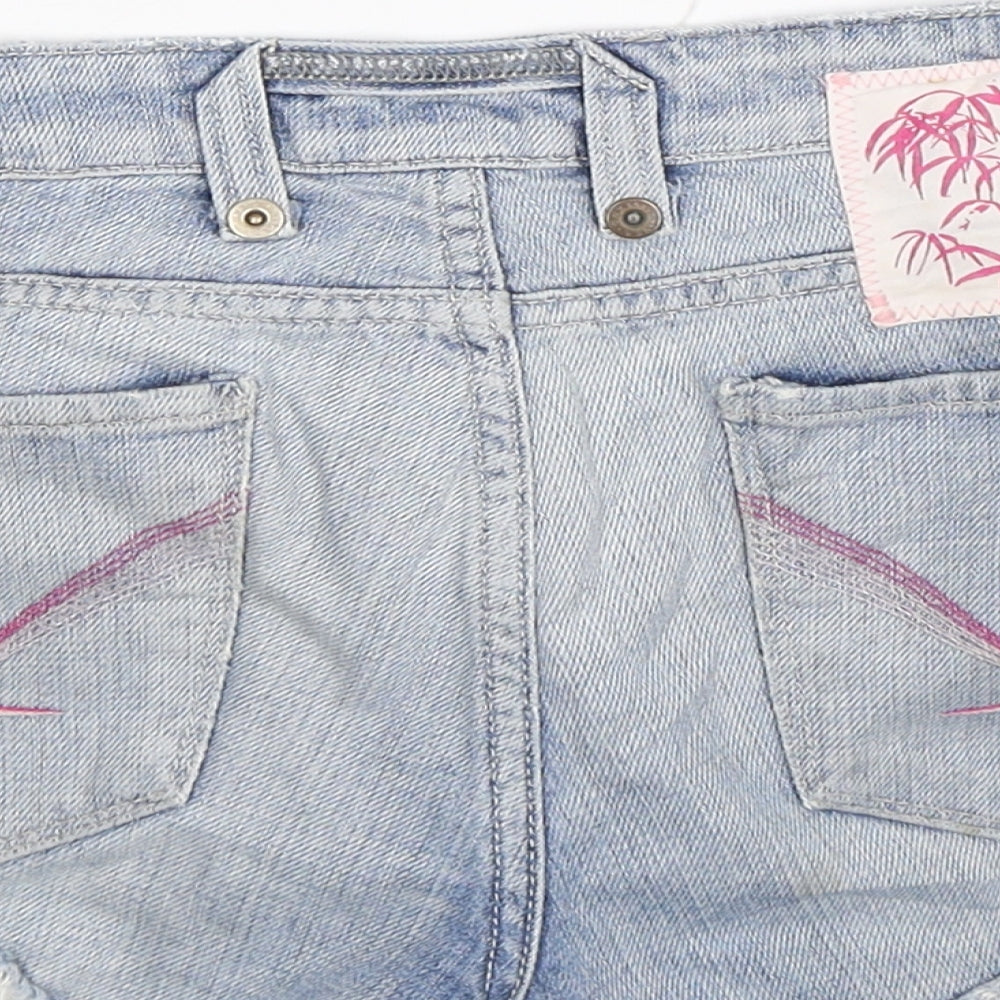 River Island Womens Blue  Denim Hot Pants Shorts Size 10