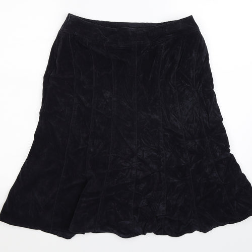 Viyella Womens Blue  Corduroy Flare Skirt Size 10