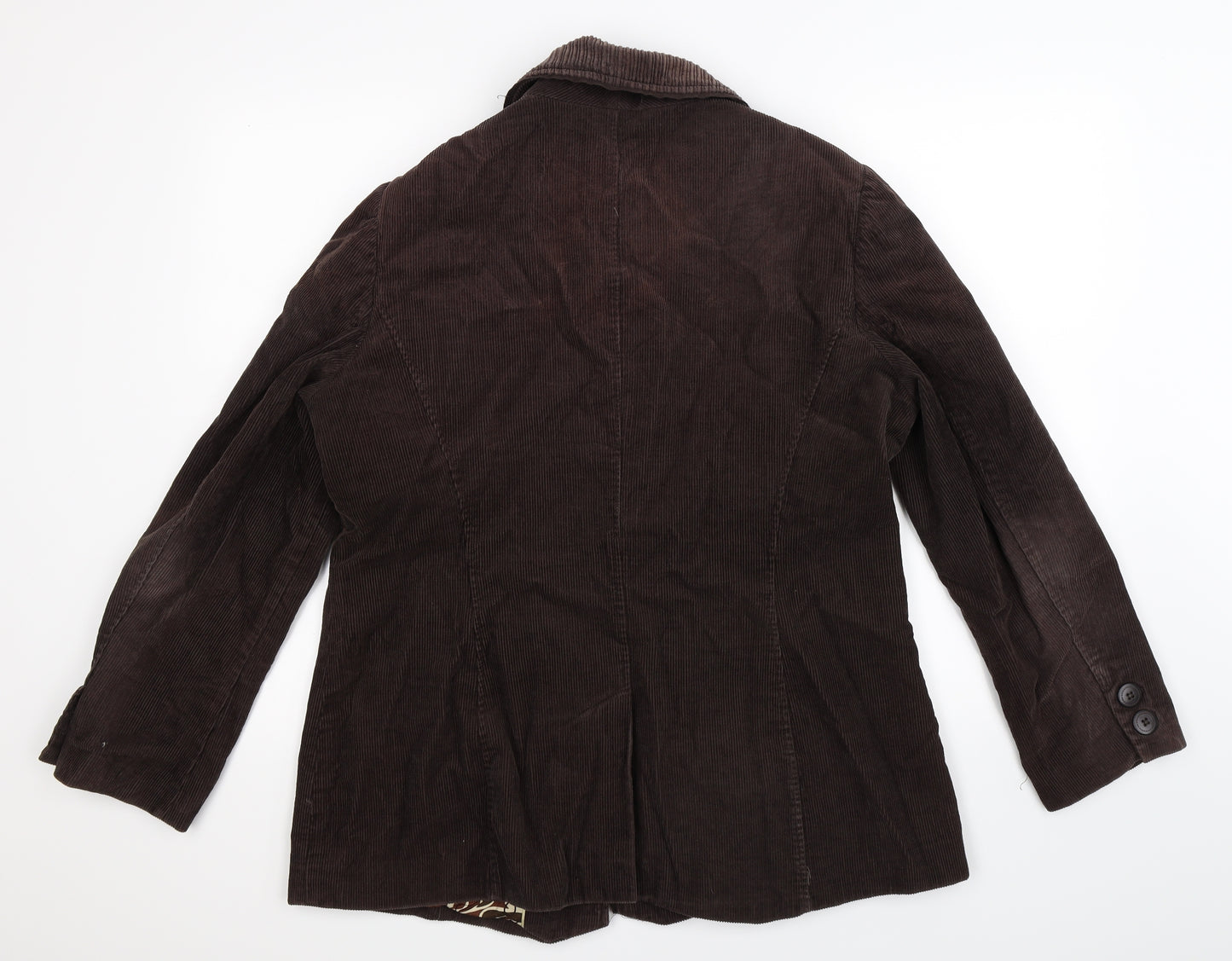 Per Una Womens Grey  Corduroy Jacket Coat Size 16