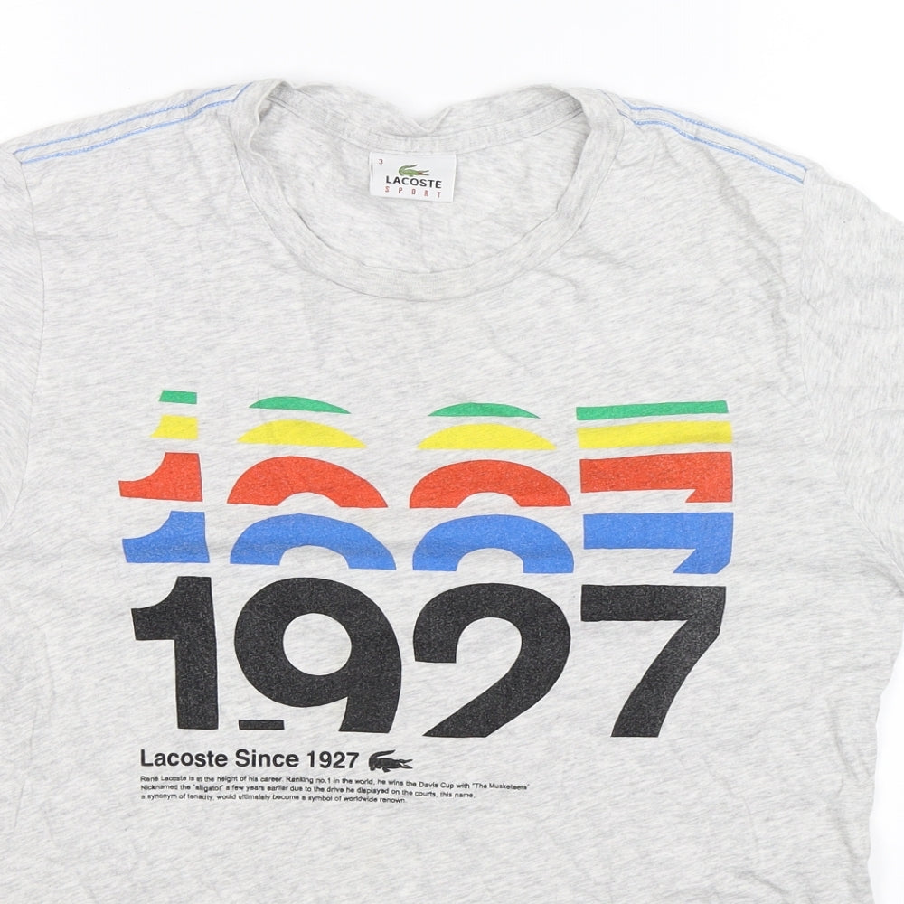 Lacoste Mens Grey    T-Shirt Size M