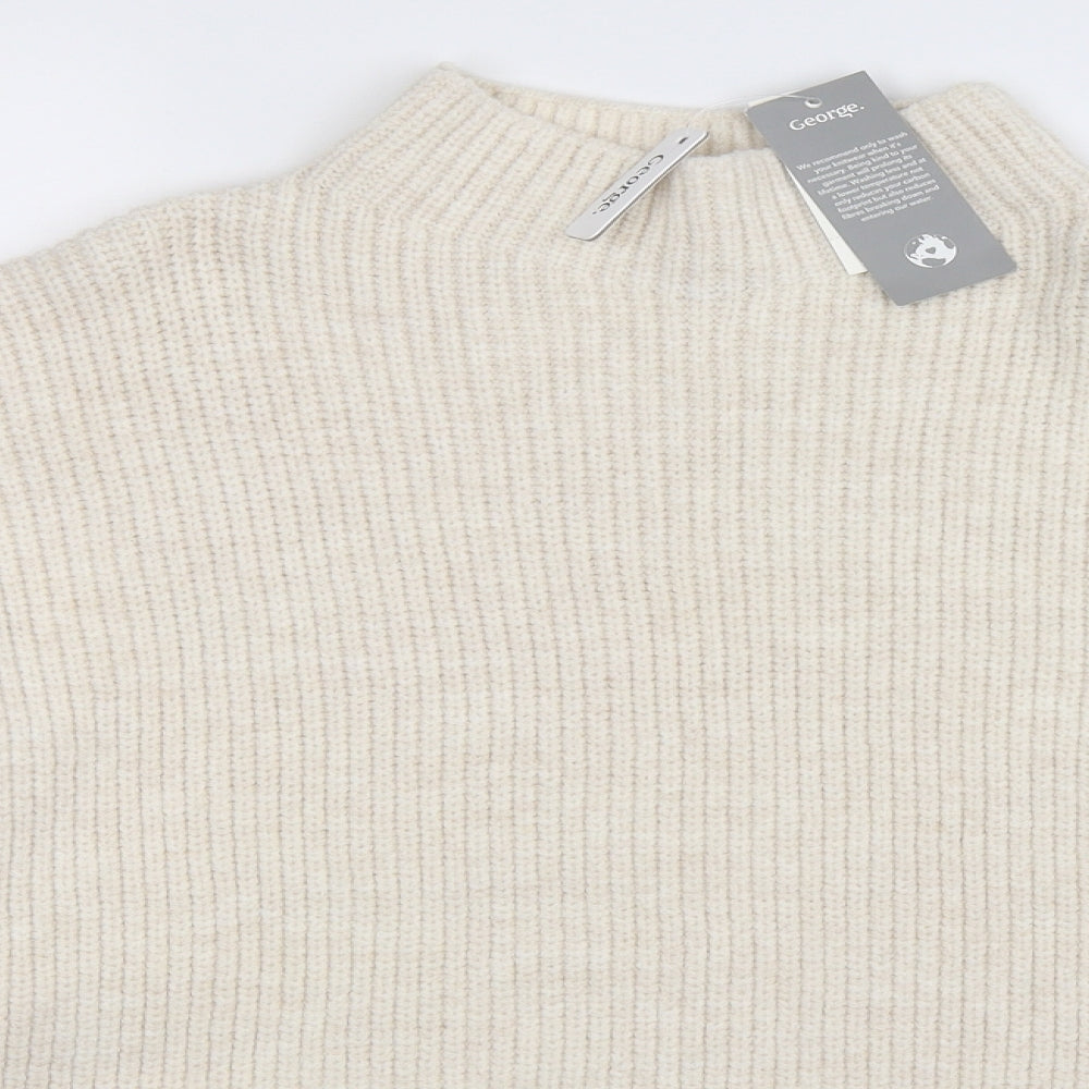George Womens White  Knit Pullover Jumper Size XL