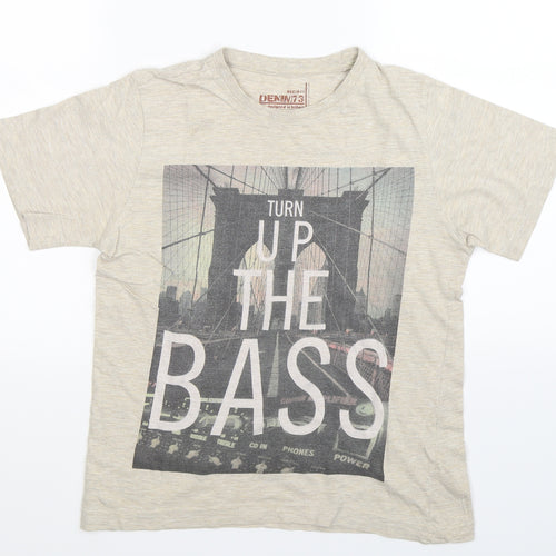 Denim73 Boys Beige   Basic T-Shirt Size 10-11 Years