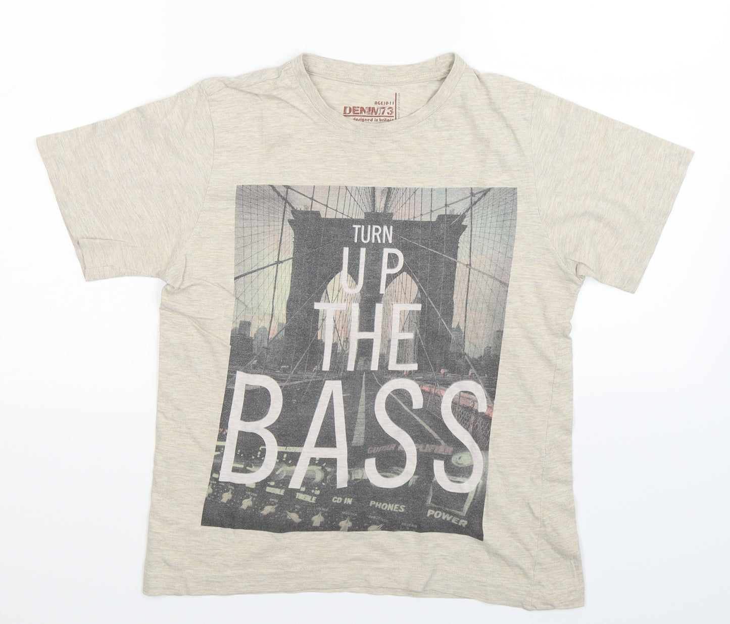 Denim73 Boys Beige   Basic T-Shirt Size 10-11 Years