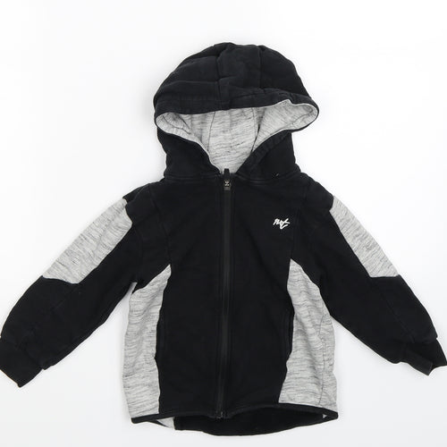 NEXT Boys Black   Full Zip Hoodie Size 2-3 Years