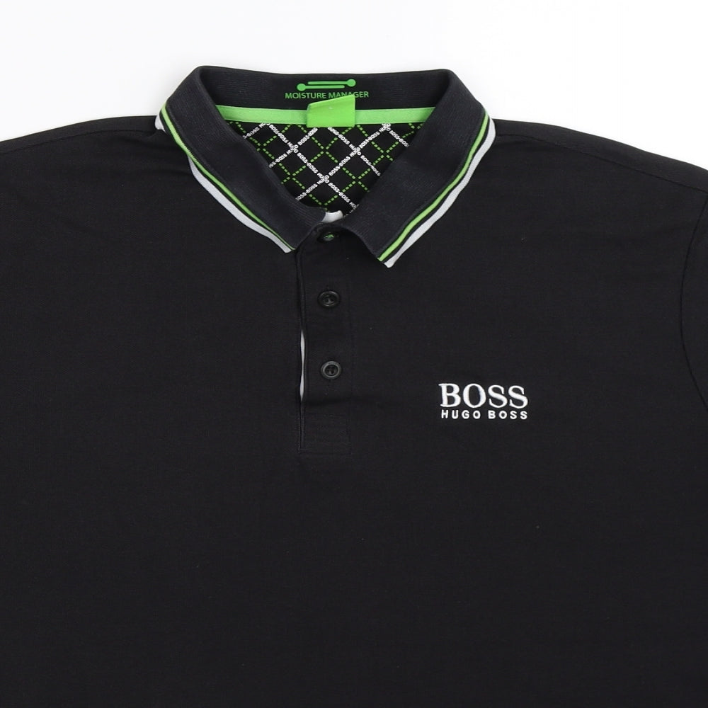 HUGO BOSS Mens Black    Polo Size L