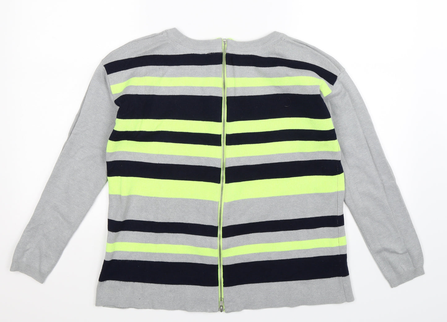 Anthology Womens Multicoloured Striped Knit Pullover Jumper Size 14