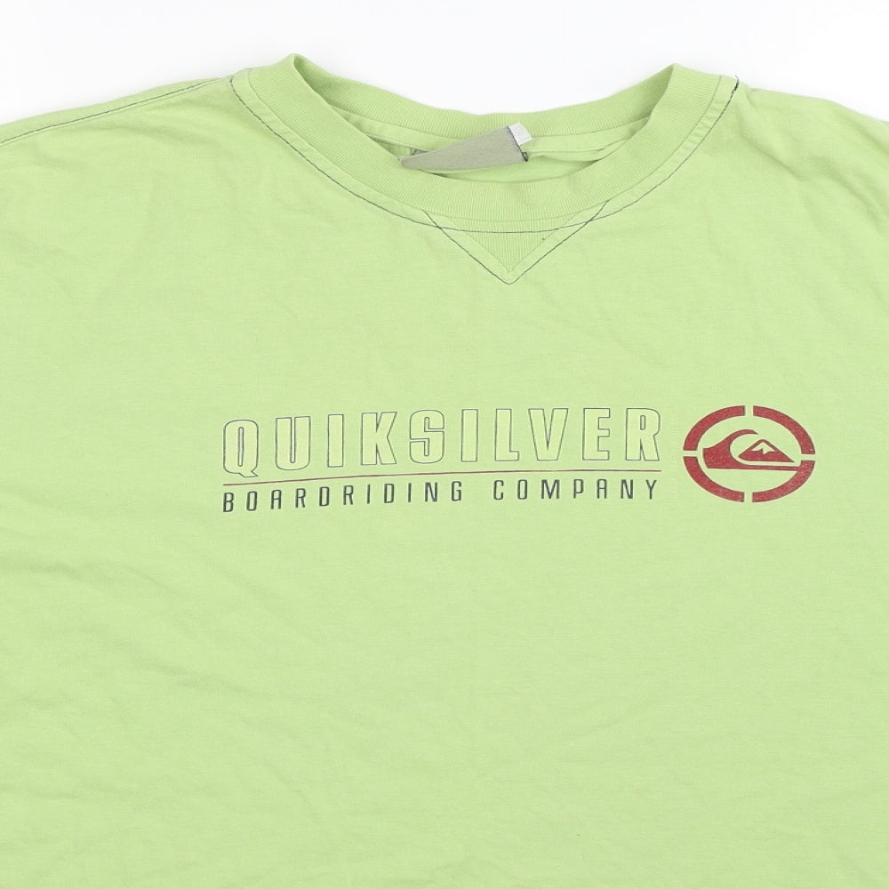 Quiksilver Mens Green    T-Shirt Size XL