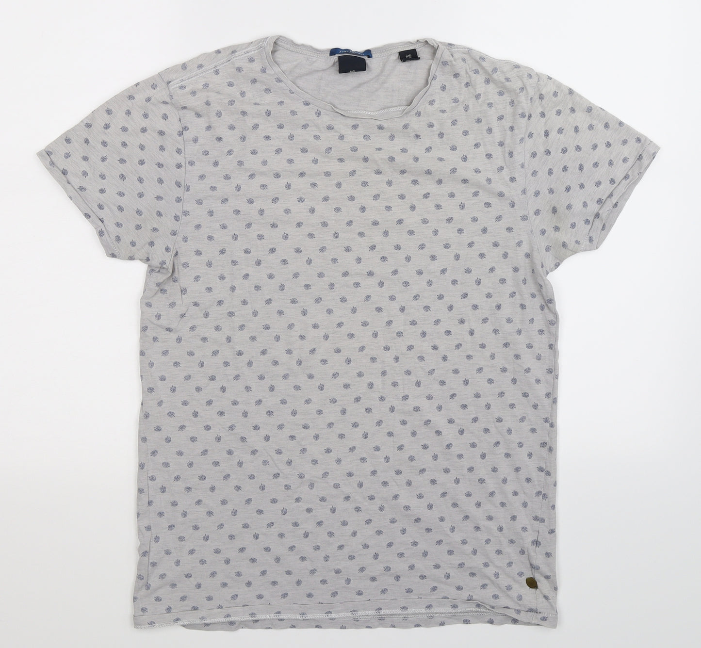 Scotch & Soda Mens Grey    T-Shirt Size M
