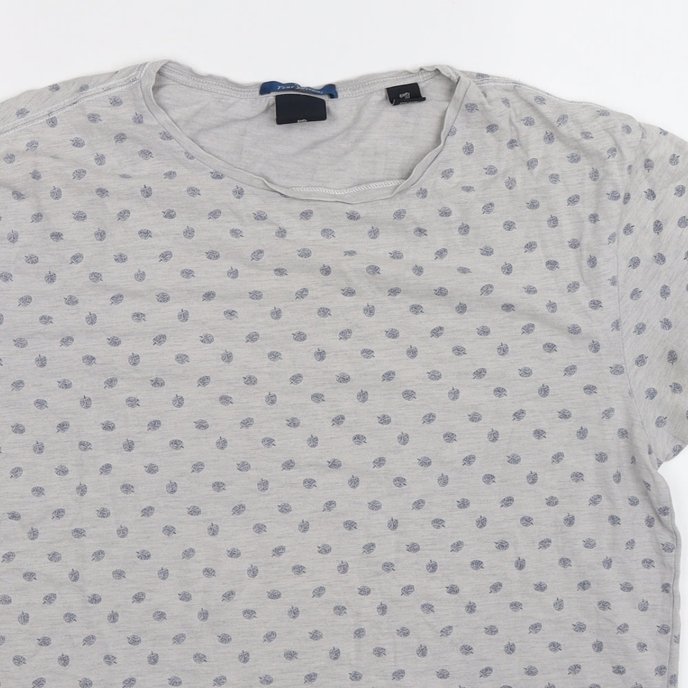 Scotch & Soda Mens Grey    T-Shirt Size M