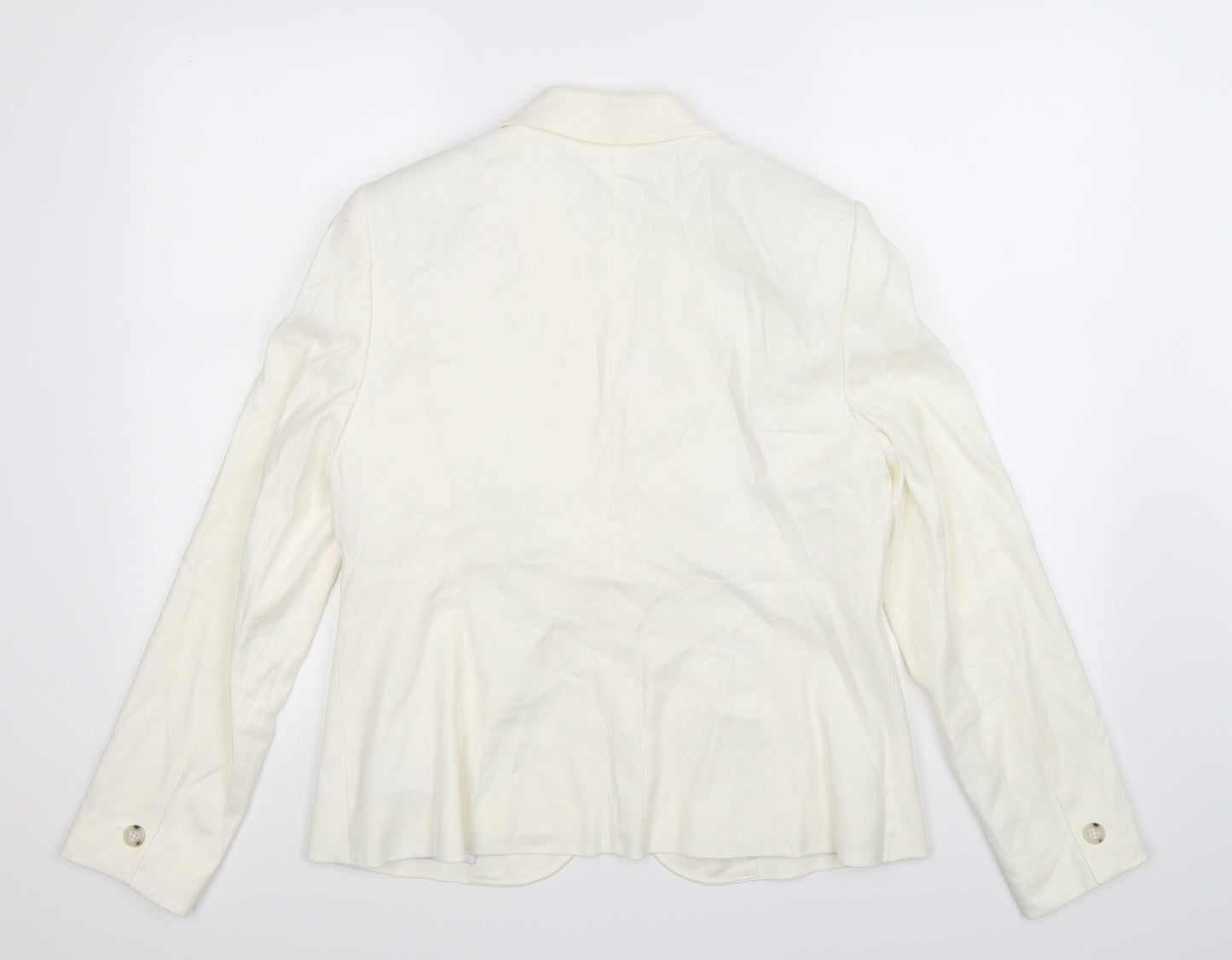 Marks and Spencer Womens White   Jacket Suit Jacket Size 14
