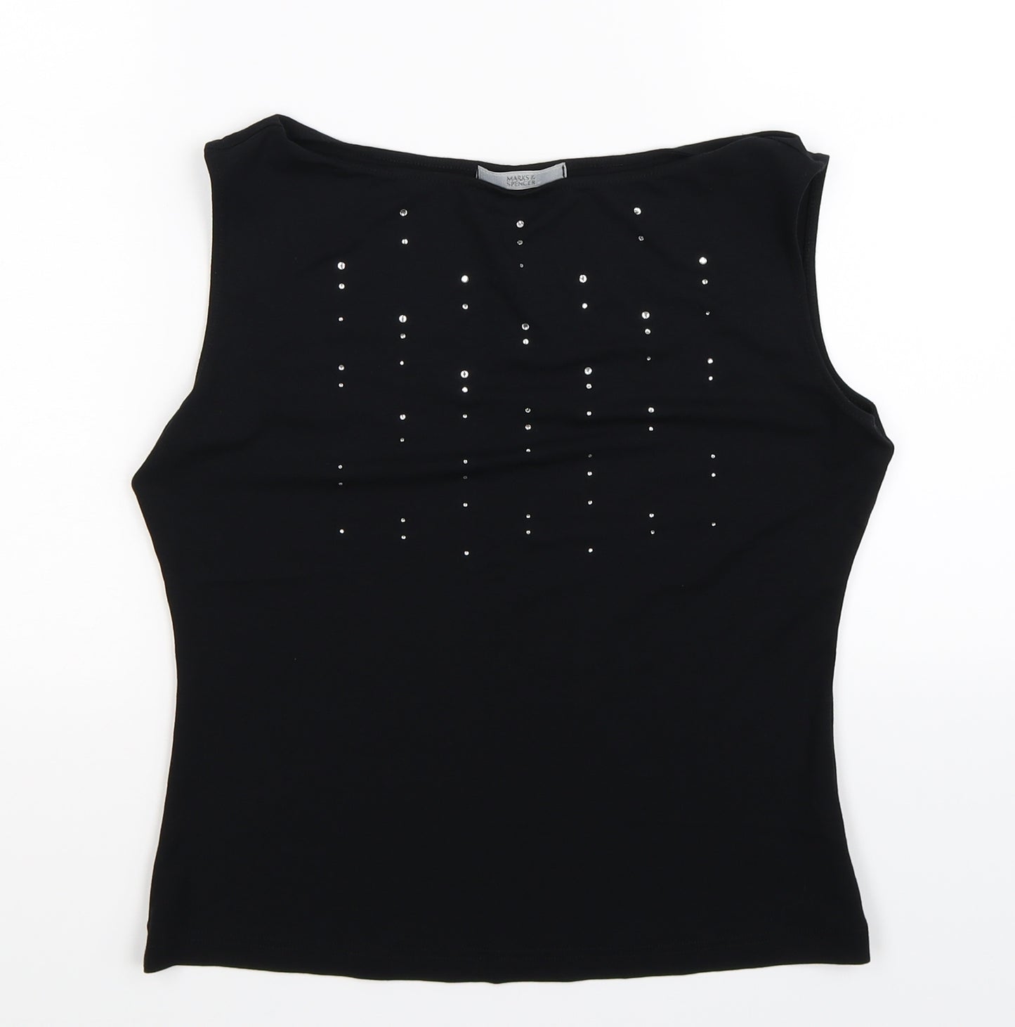 Marks and Spencer Womens Black   Basic Tank Size 10