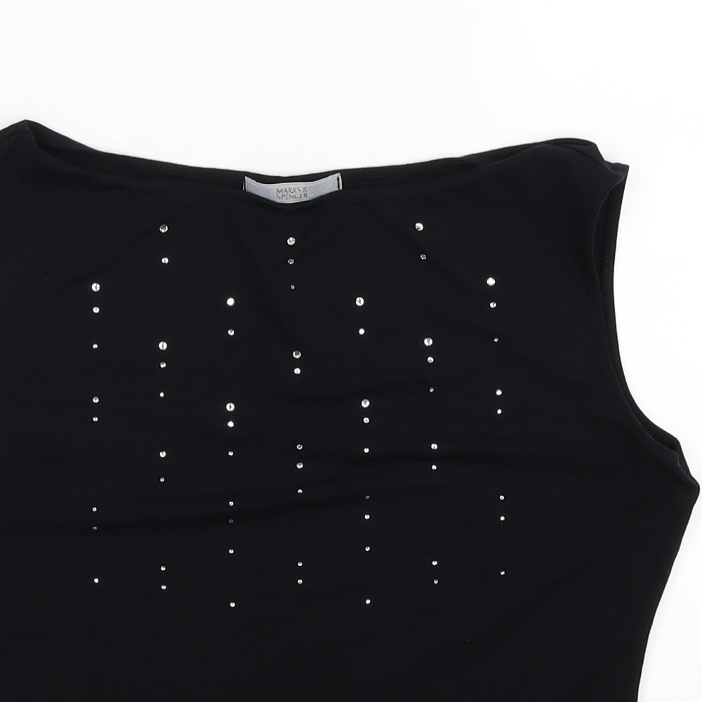 Marks and Spencer Womens Black   Basic Tank Size 10