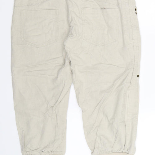 VERO MODA Womens Beige   Cropped Trousers Size 32 in L20 in