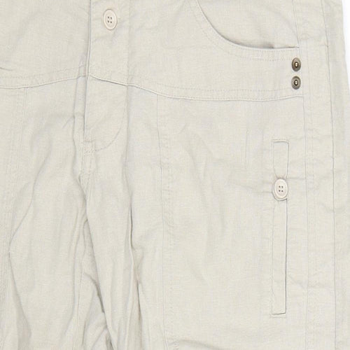 VERO MODA Womens Beige   Cropped Trousers Size 32 in L20 in