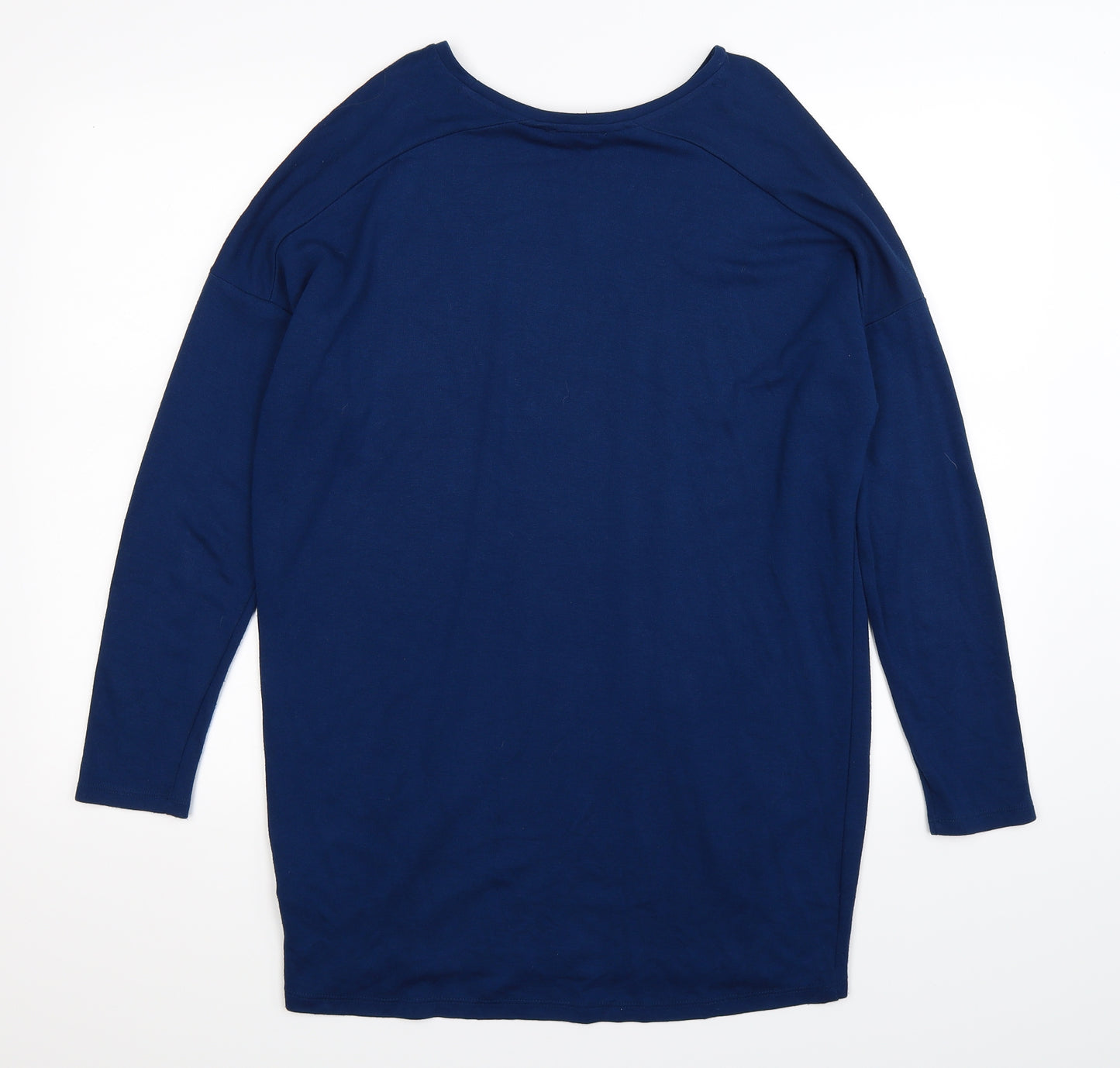 Topshop Womens Blue  Knit Pullover Jumper Size 8  - Oversized