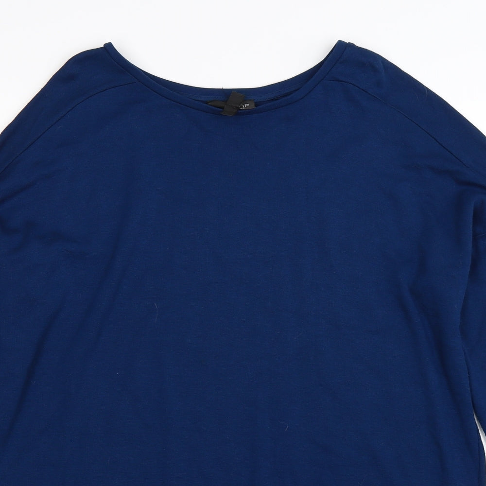 Topshop Womens Blue  Knit Pullover Jumper Size 8  - Oversized