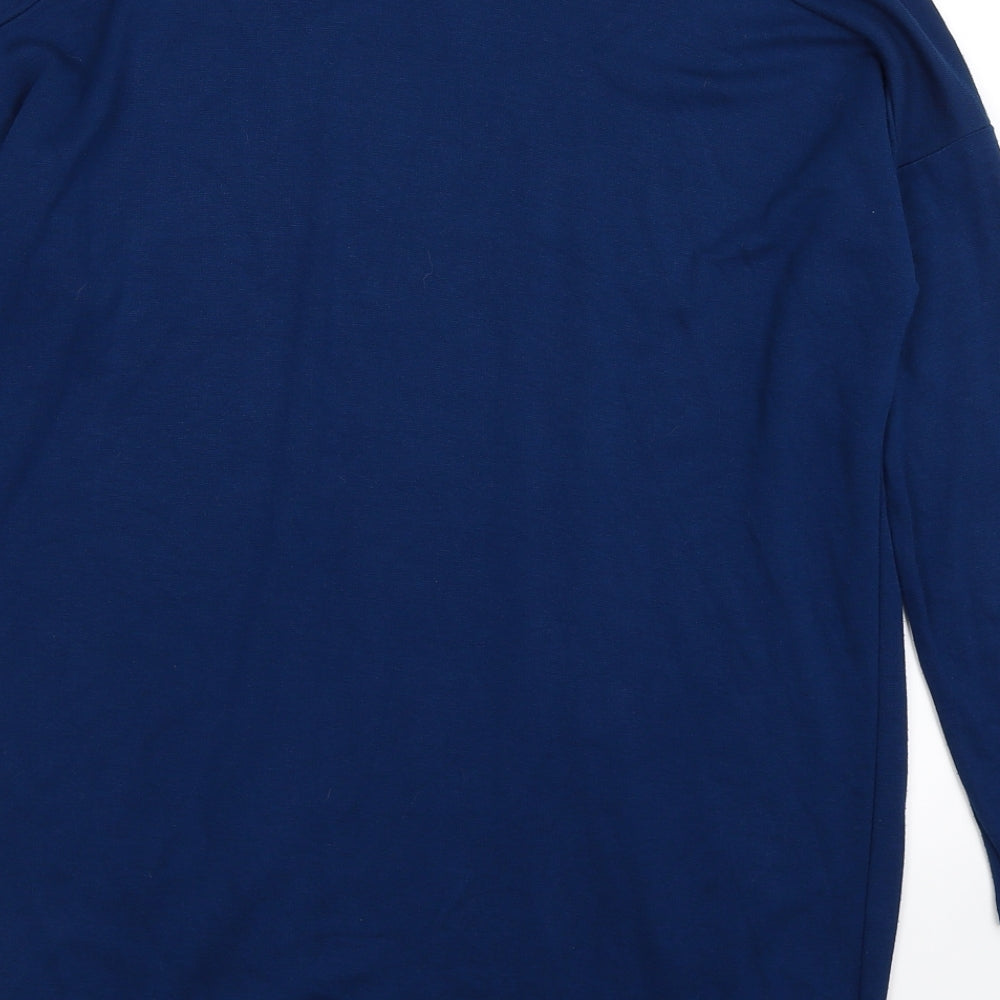 Topshop Womens Blue  Knit Pullover Jumper Size 8  - Oversized