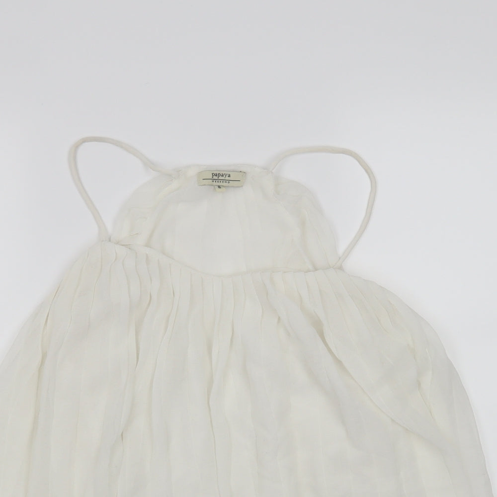 Papaya Womens White   Camisole Blouse Size 8