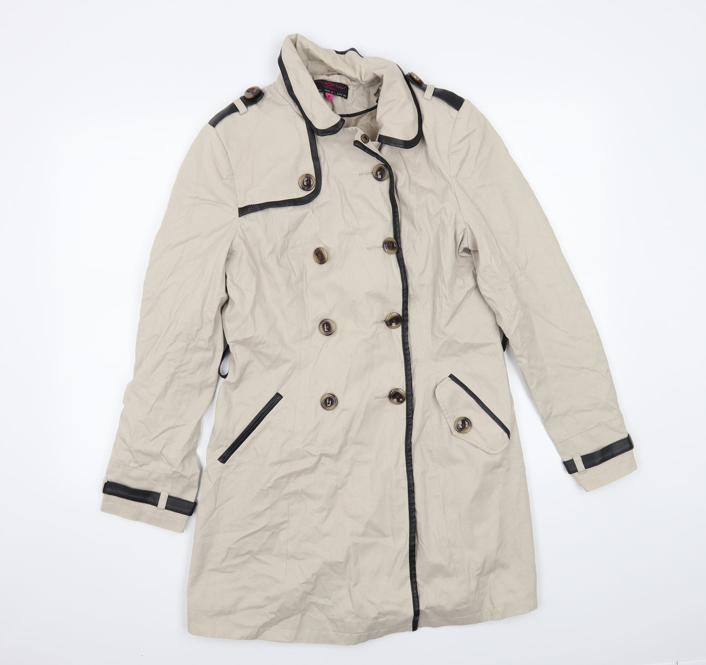 New Look Womens Beige   Trench Coat Coat Size 10