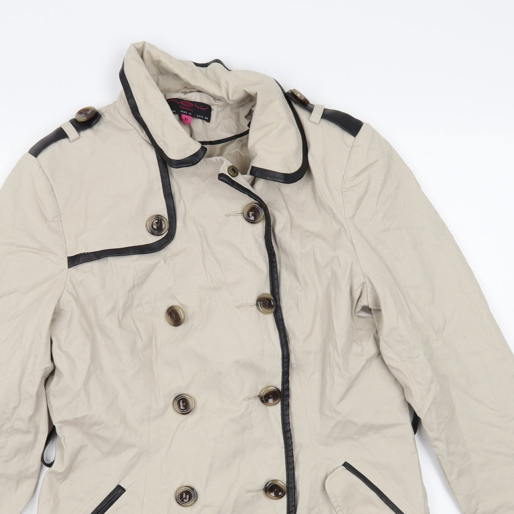 New Look Womens Beige   Trench Coat Coat Size 10