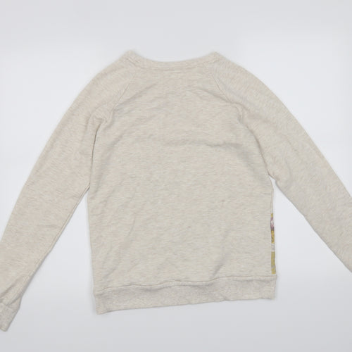 M&S Girls Beige Floral  Pullover Jumper Size 13-14 Years