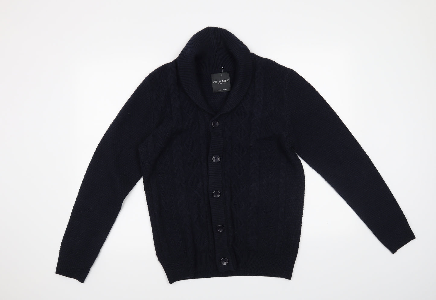 Primark Mens Blue   Cardigan Jumper Size S