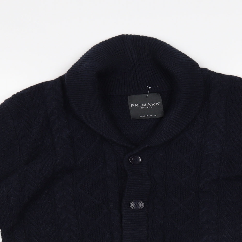 Primark Mens Blue   Cardigan Jumper Size S