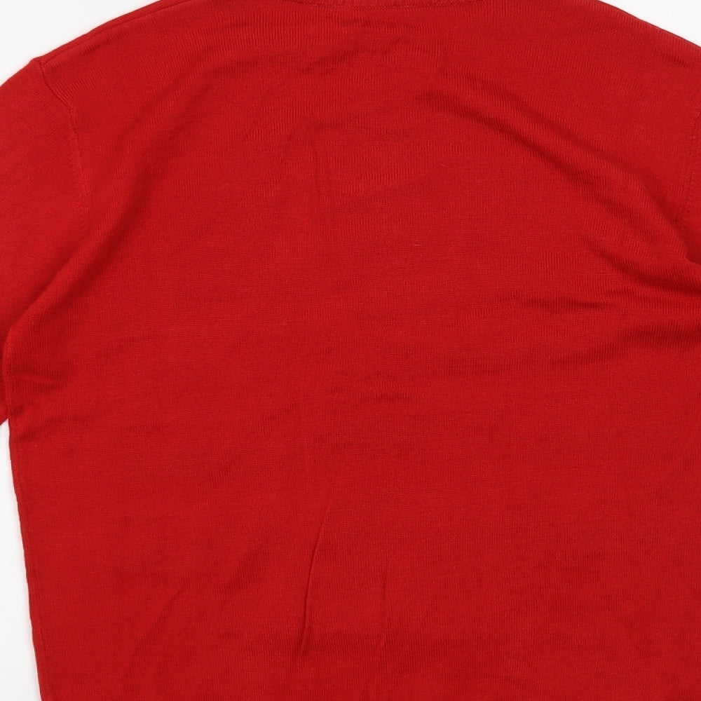 H&M Boys Red   Pullover Jumper Size 13-14 Years