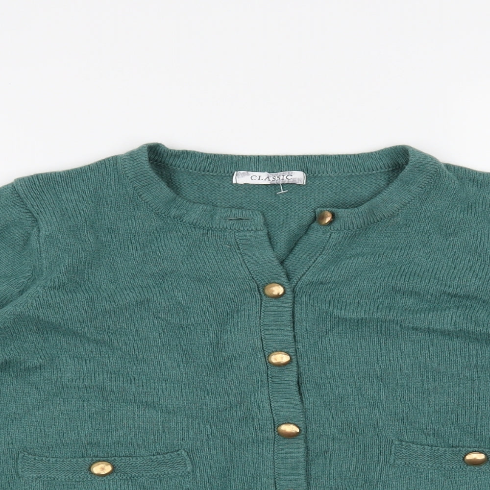 Classic  Womens Green   Cardigan Jumper Size 14