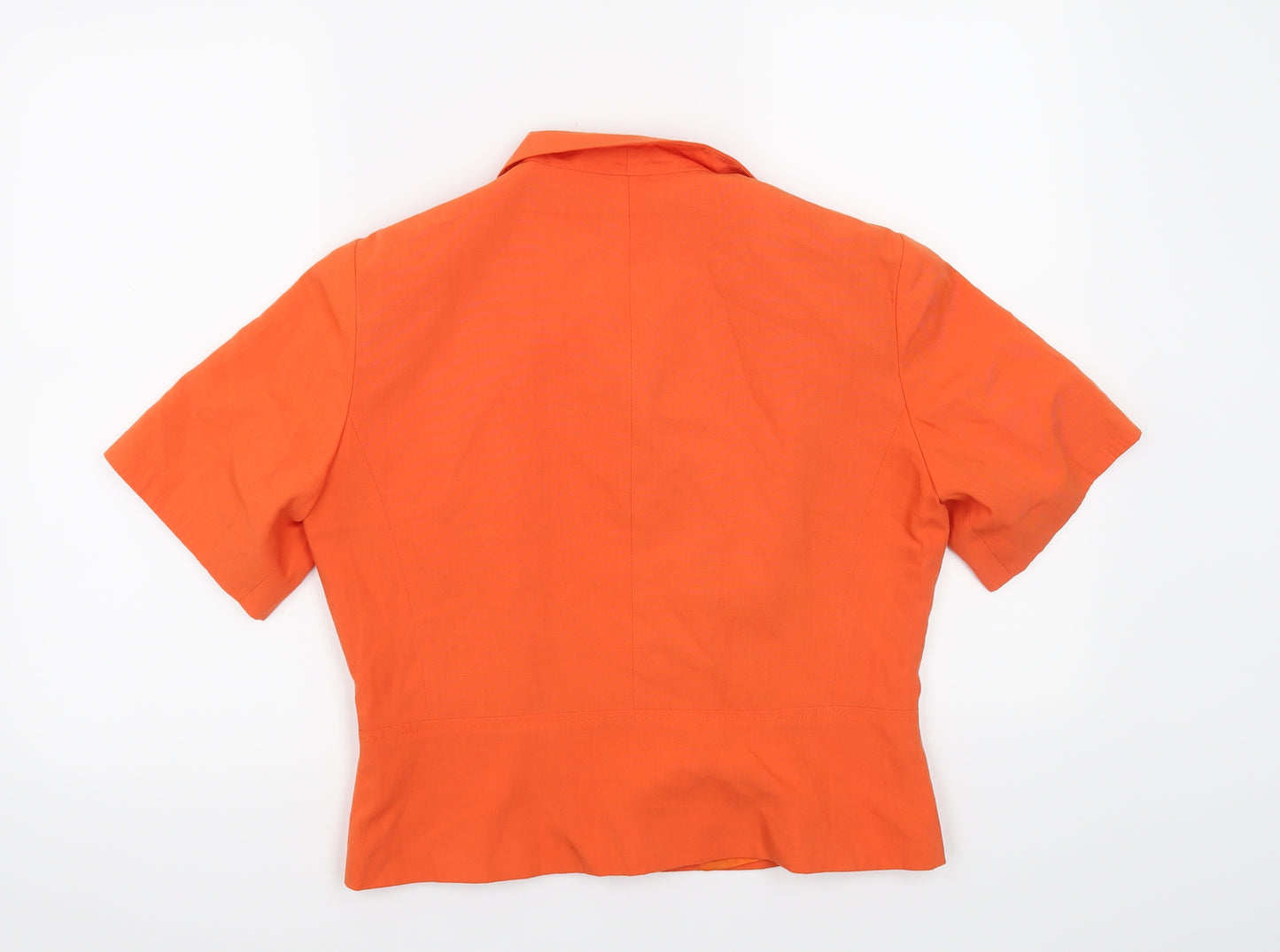 Escape Womens Orange   Basic Button-Up Size 14