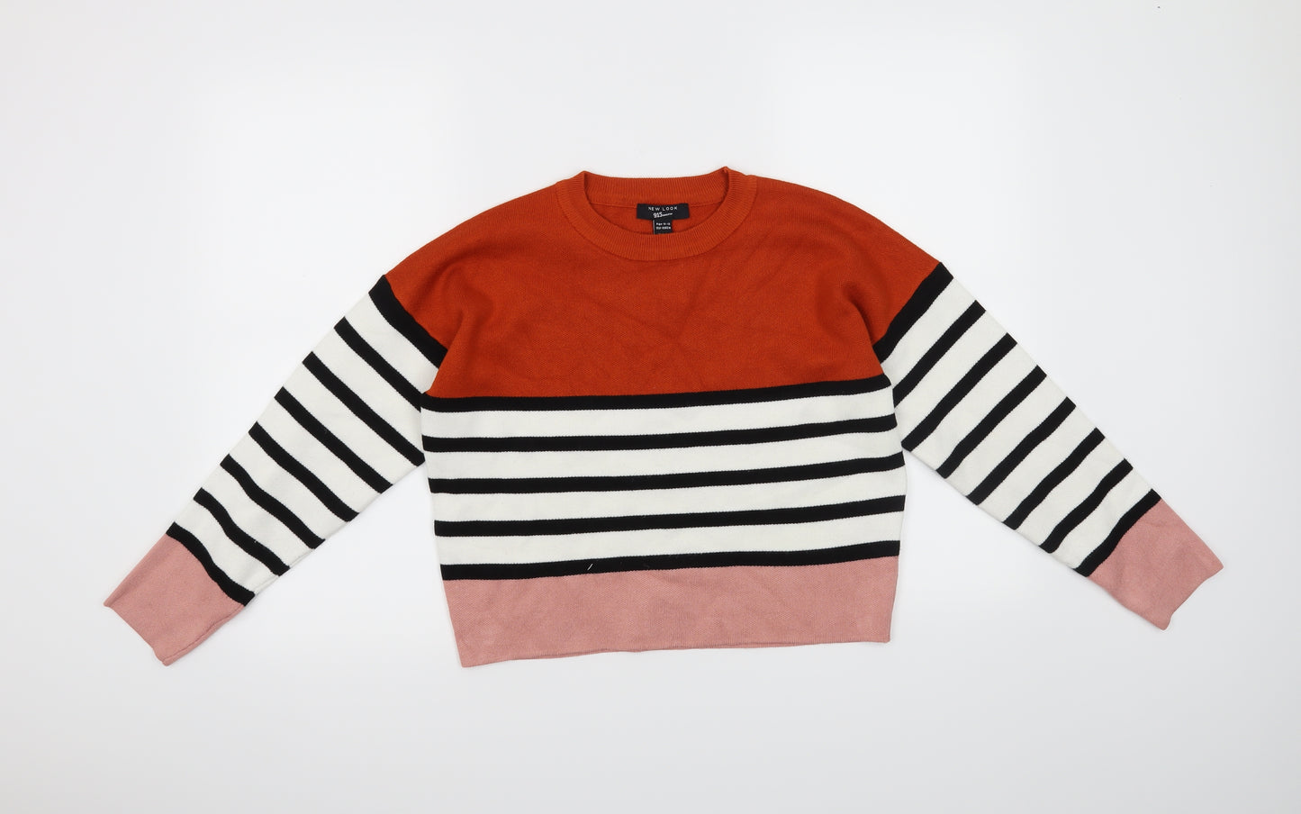 New Look Girls Black Striped  Pullover Jumper Size 12-13 Years