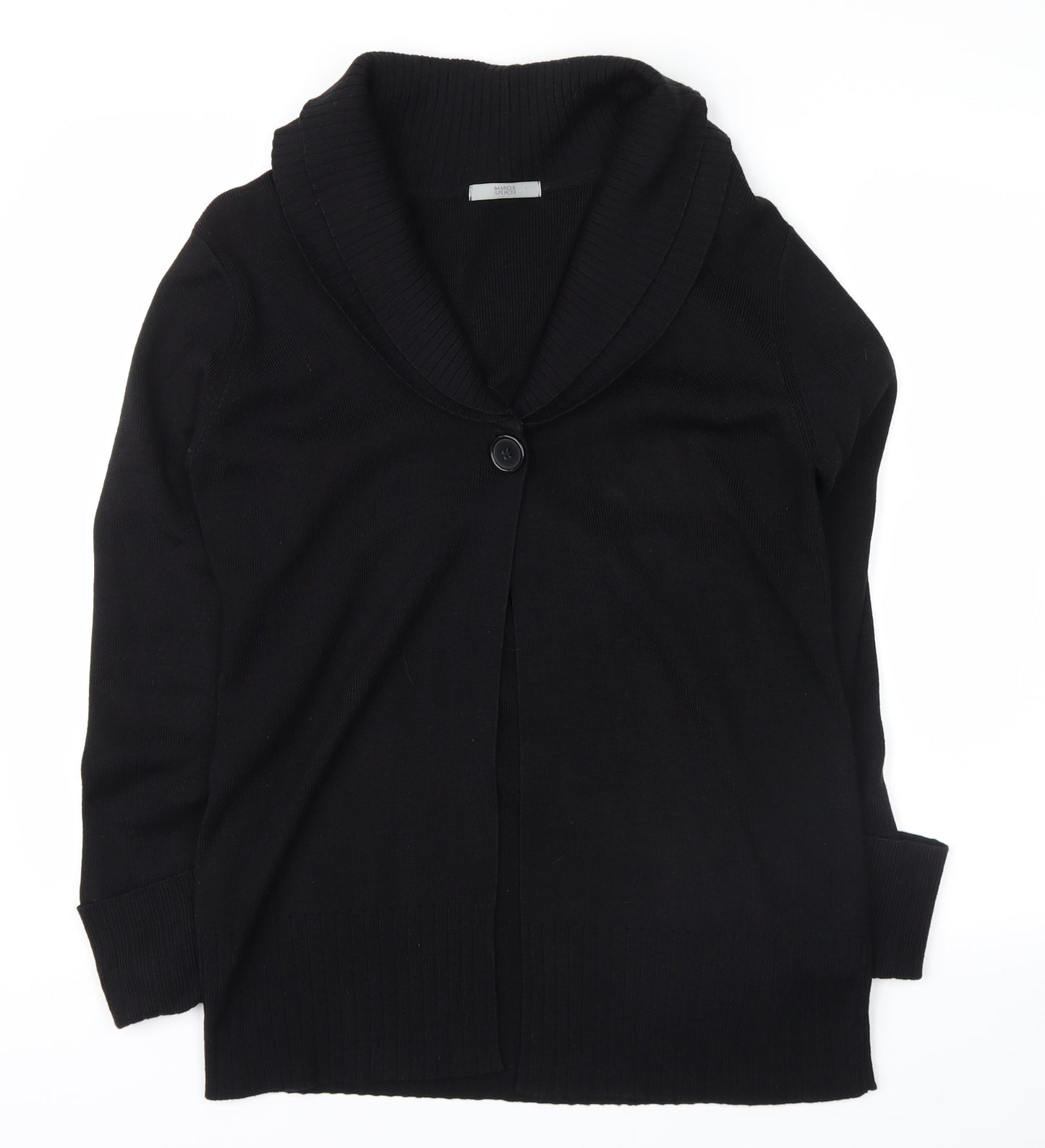 Marks and Spencer Womens Black   Cardigan Jumper Size 10
