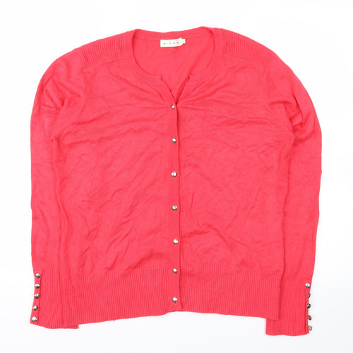 micha Womens Pink   Cardigan Jumper Size L