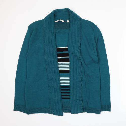Vida Vi Womens Blue Striped Knit  Jumper Size M