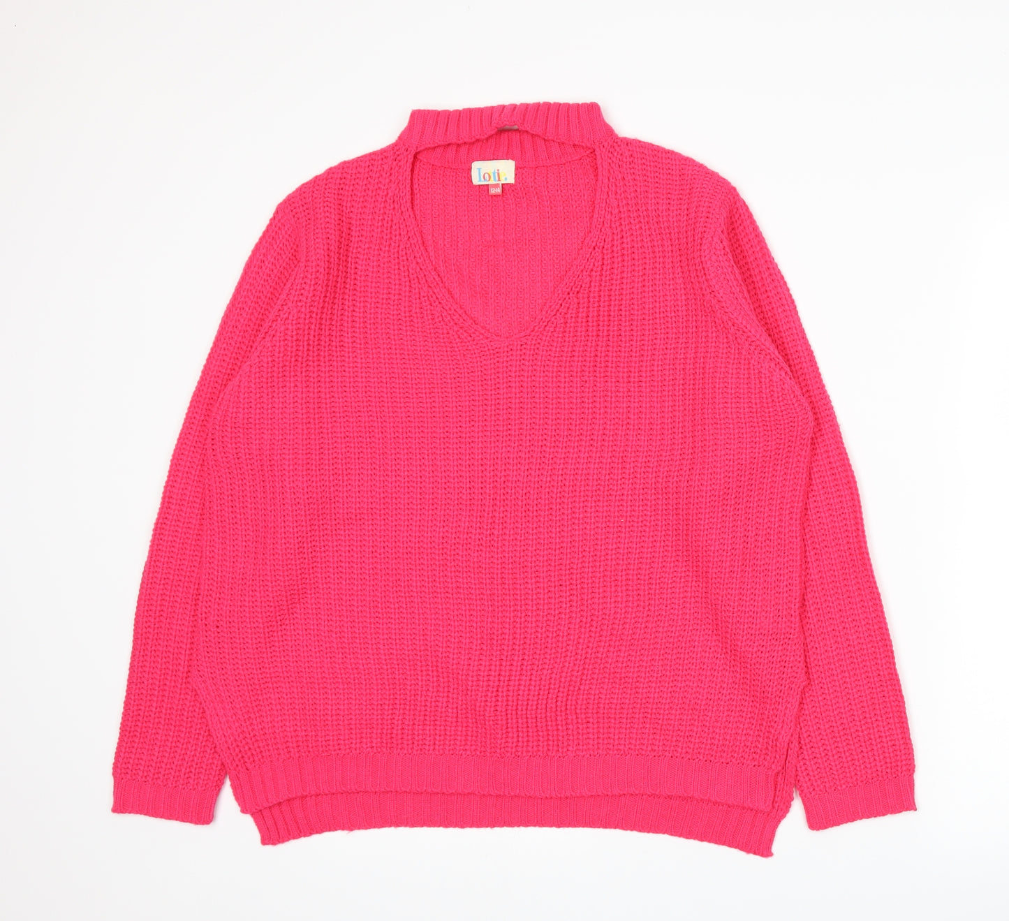 Lottie Womens Pink  Knit Pullover Jumper Size 12